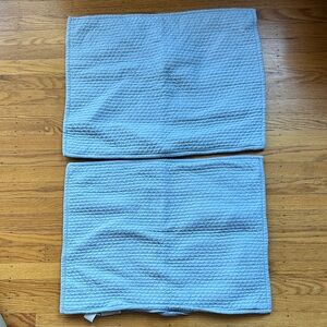 Set of Two Serena & Lily Blue Textured Pillow Shams - 20x26